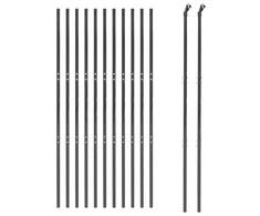Vielinė tinklinė tvora, antracito, 2,2x25m, plienas