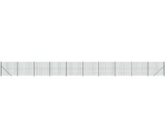 Vielinė tinklinė tvora su flanšais, žalios spalvos, 2,2x25m