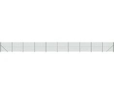 Vielinė tinklinė tvora su flanšais, žalios spalvos, 1,8x25 m