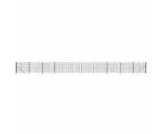 Vielinė tinklinė tvora su flanšais, žalios spalvos, 1,8x25 m