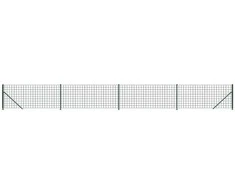 Vielinė tinklinė tvora su flanšais, žalios spalvos, 0,8x10m