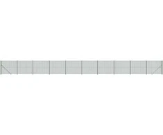Vielinė tinklinė tvora su flanšais, žalios spalvos, 1,6x25 m