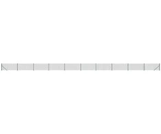Vielinė tinklinė tvora su flanšais, žalios spalvos, 0,8x25m