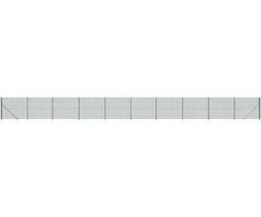 Vielinė tinklinė tvora su flanšais, žalios spalvos, 1,4x25 m