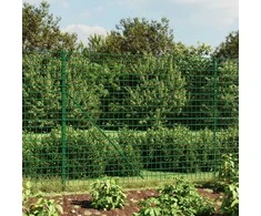 Vielinė tinklinė tvora su flanšais, žalios spalvos, 1,8x25 m