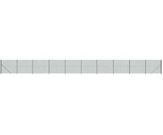 Vielinė tinklinė tvora su flanšais, žalios spalvos, 2x25m