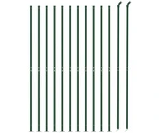 Vielinė tinklinė tvora su flanšais, žalios spalvos, 1,1x25m