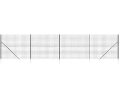 Vielinė tinklinė tvora su smaigais, antracito spalvos, 1,6x10m