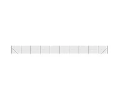 Vielinė tinklinė tvora su smaigais, antracito spalvos, 1,6x25m