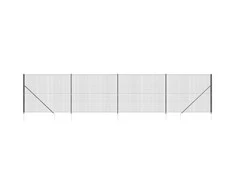 Vielinė tinklinė tvora su smaigais, antracito spalvos, 1,4x10m