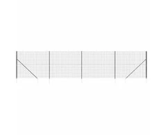 Vielinė tinklinė tvora su smaigais, antracito spalvos, 1,4x10m
