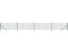Vielinė tinklinė tvora su smaigais, žalios spalvos, 0,8x10m