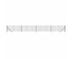 Vielinė tinklinė tvora su smaigais, žalios spalvos, 1,1x10m