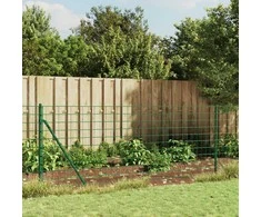 Vielinė tinklinė tvora su smaigais, žalios spalvos, 1,1x25m