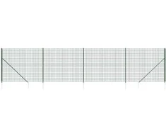 Vielinė tinklinė tvora su smaigais, žalios spalvos, 1,4x10m