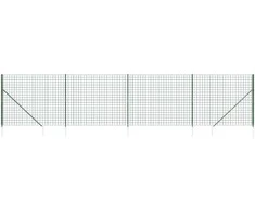 Vielinė tinklinė tvora su smaigais, žalios spalvos, 2,2x10m