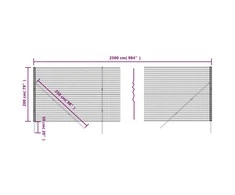 Vielinė tinklinė tvora, žalia, 2x25m, galvanizuotas plienas