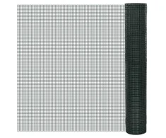 Vielinis tinklas, žalias, 10x1m, cinkuotas ir dengtas PVC