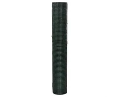 Vielinis tinklas, žalias, 10x1m, cinkuotas ir dengtas PVC