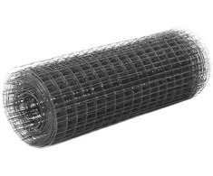 Vielos tinklas su PVC danga, pilkas, 10x0,5m