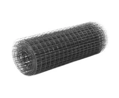 Vielos tinklas su PVC danga, pilkas, 10x0,5m