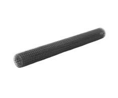 Vielos tinklas su PVC danga, pilkas, 10x1,5m