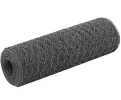 Vielos tinklas viščiukų aptvarui su PVC danga, pilkas, 25x0,5m