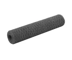 Vielos tinklas su PVC danga, pilkas, 25x0,75m