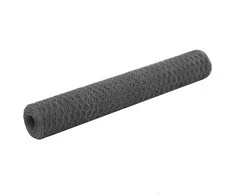 Vielos tinklas su PVC danga, pilkas, 25x1m