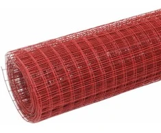 Vielos tinklas su PVC danga, raudonas, 10x0,5m