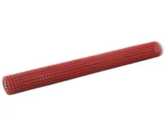 Vielos tinklas su PVC danga, raudonas, 10x1,5m