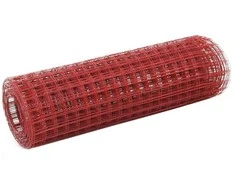Vielos tinklas su PVC danga, raudonas, 25x0,5m