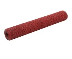 Vielos tinklas su PVC danga, raudonas, 25x1m