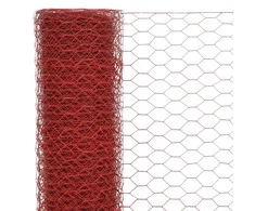 Vielos tinklas su PVC danga, raudonas, 25x1m