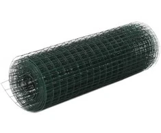 Vielos tinklas su PVC danga, žalias, 10x0,5m