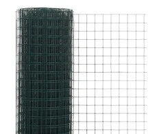 Vielos tinklas su PVC danga, žalias, 10x1,5m