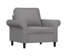 Sofa Krėslas, šviesiai pilkos spalvos, 60cm, audinys
