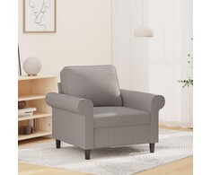 Sofa Krėslas, šviesiai pilkos spalvos, 60cm, audinys