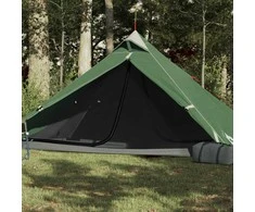 Stovyklavimo palapinė, žalia, vienvietė, tipi dizaino