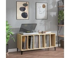 Vinilinių plokštelių spintelė, ąžuolo, 100x38x48cm, mediena