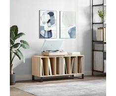 Vinilinių plokštelių spintelė, ąžuolo, 100x38x48cm, mediena