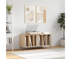 Vinilinių plokštelių spintelė, ąžuolo, 100x38x48cm, mediena