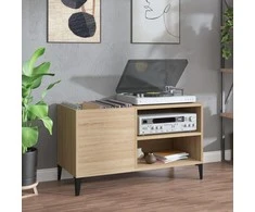 Vinilinių plokštelių spintelė, ąžuolo, 84,5x38x48cm, mediena