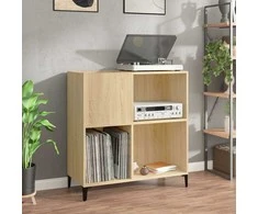 Vinilinių plokštelių spintelė, ąžuolo, 84,5x38x89cm, mediena