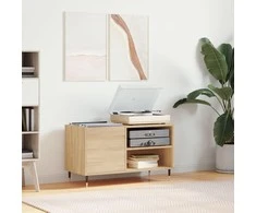 Vinilinių plokštelių spintelė, ąžuolo, 85x38x48cm, mediena