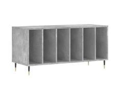 Vinilinių plokštelių spintelė, betono, 100x38x48cm, mediena