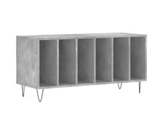 Vinilinių plokštelių spintelė, betono, 100x38x48cm, mediena