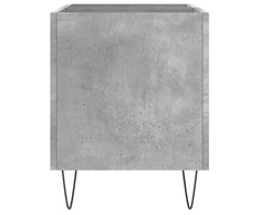 Vinilinių plokštelių spintelė, betono, 74,5x38x48cm, mediena