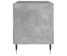 Vinilinių plokštelių spintelė, betono, 74,5x38x48cm, mediena