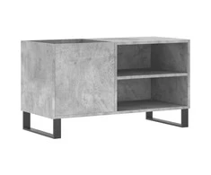 Vinilinių plokštelių spintelė, betono, 85x38x48cm, mediena